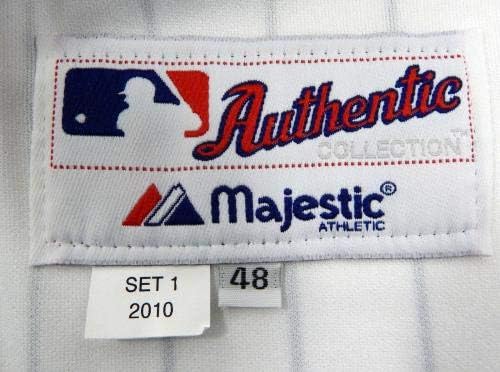 2010 Pittsburgh Pirates Anthony Claggett Oyun Yayınlanan Beyaz Yelek Forması 3045-Oyun Kullanılmış MLB Formaları