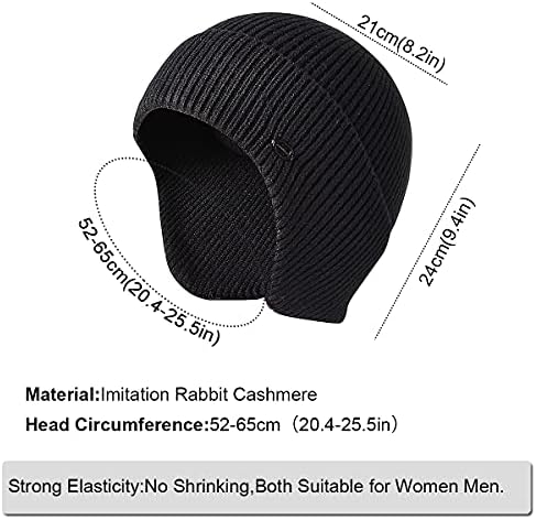 Bere Kış Örgü Kış Kulaklığı Şapka Rahat Sıkı Sıcak Kafatası Kap Kadınlar Erkekler için Soğuk Havalarda