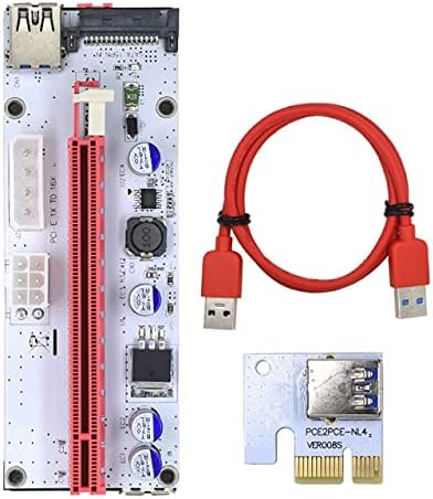 Konnektörler 1 Takım USB 3.0 PCI-E 1X ila 16X Genişletici Yükseltici Kart Adaptörü Kabloları GPU 4PİN/6PİN / SATA