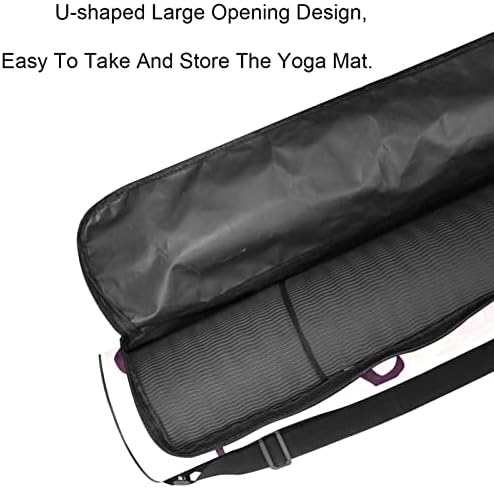 Yoga Poz Siluet Yoga Mat Çanta Tam Zip Yoga Taşıma Çantası Kadın Erkek, egzersiz yoga matı Taşıyıcı Ayarlanabilir