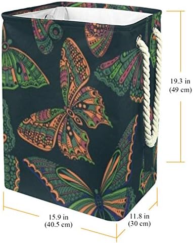 Inhomer Güzel Kelebek Kanatları 300D Oxford PVC Su Geçirmez Giysiler Sepet Büyük çamaşır sepeti Battaniye Giyim Oyuncaklar
