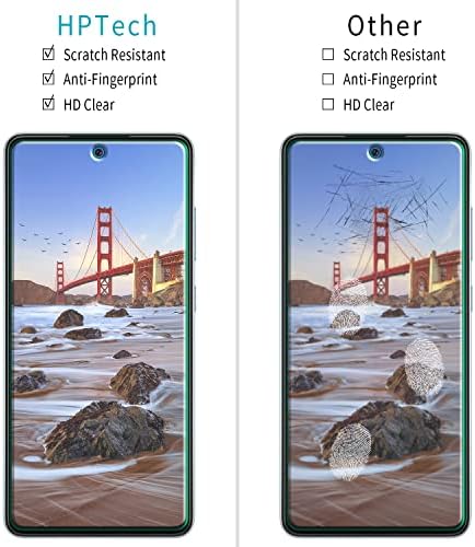 HPTech [2-Pack] Temperli Cam Samsung Galaxy A52 / A52 5G Ekran Koruyucu, Destek Parmak İzi Okuyucu, Kurulumu kolay,
