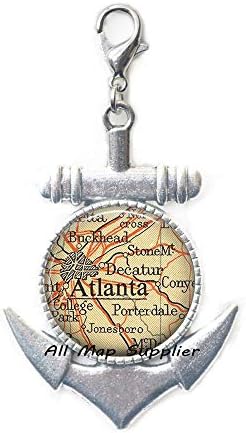 AllMapsupplier Moda Çapa Fermuar Çekme, Atlanta harita Çapa Fermuar Çekme, Atlanta harita Istakoz Toka,Atlanta Çapa