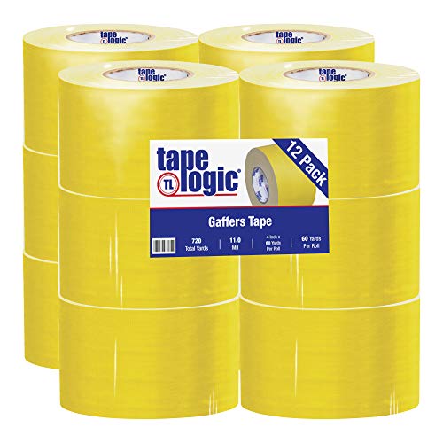 Poly Bag Guy Tape Logic® Gaffers Tape, 11 Mil, 4 x 60 yds, Sarı, 12 / Kasa