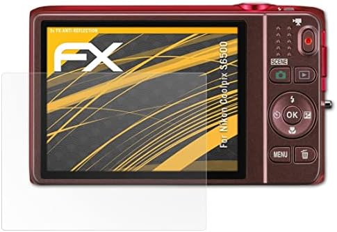 atFoliX Ekran Koruyucu ile Uyumlu Nikon Coolpix S6500 Ekran Koruyucu Film, Yansıma Önleyici ve Şok Emici FX Koruyucu
