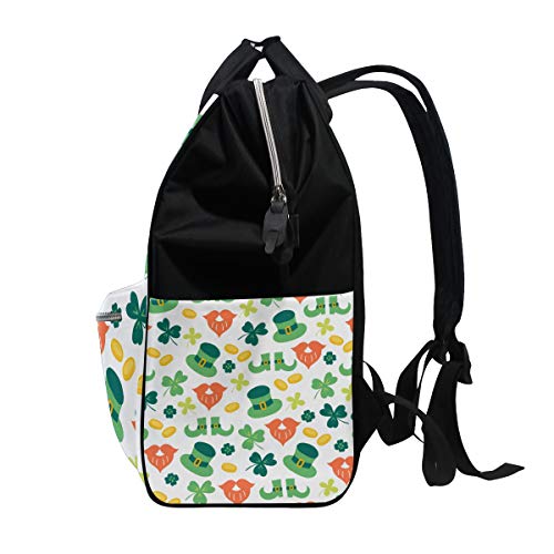 ColourLife Bebek bezi çantası Sırt Çantası Renkli Aziz Patrick Desen Rahat Sırt Çantası Çok Fonksiyonlu Nappy Çantalar
