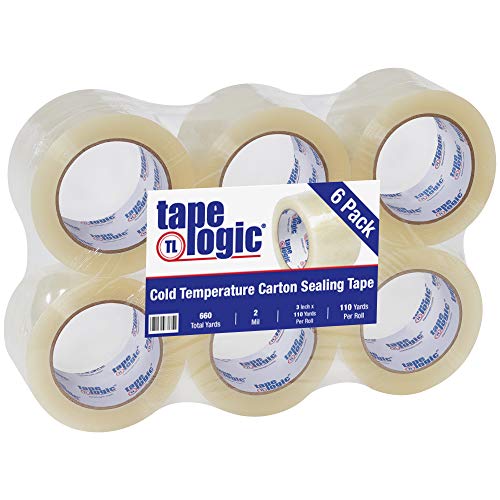 Tape Logic ® 7651 Soğuk Sıcaklık Bandı, 2,0 Mil, 3 x 110 yds, Açık, 6/İndirimli Kargo ile Kasa ABD