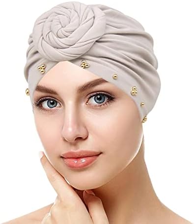 Kadın Türban Bere Şapka Düğümlü Baggy Headwrap Saç Kapakları Yumuşak Rahat Kanser Şapkalar Düz Renk Müslüman Kasketleri