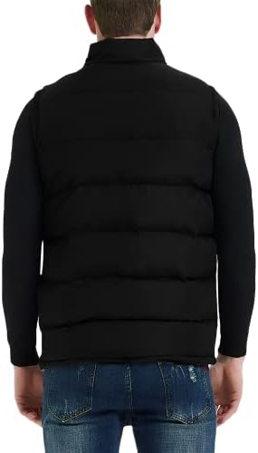 TUVEKE erkek Kirpi Yelek Suya Dayanıklı kış açık Fermuar Kolsuz Sıcak kabarık ceket Boyutu M 3XL(Çok Renkli)
