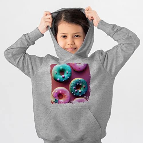 Sihirli Baskı Çocuk Sünger Polar Hoodie-Grafik Çocuk Hoodie-Çocuklar için Donut Hoodie