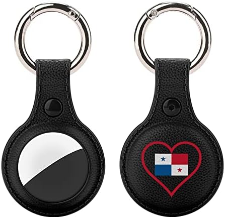 Seviyorum Panama Kırmızı Kalp TPU Airtag Durumda Dayanıklı Anti-Kayıp Anti-Scratch Tutucu Kılıf Anahtarlık ile 1
